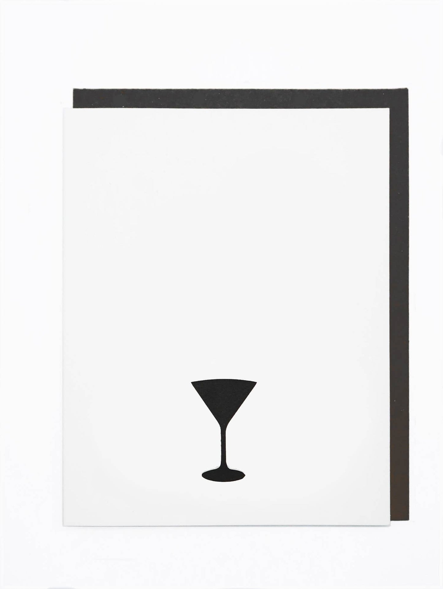 Martini Silhouette Letterpress