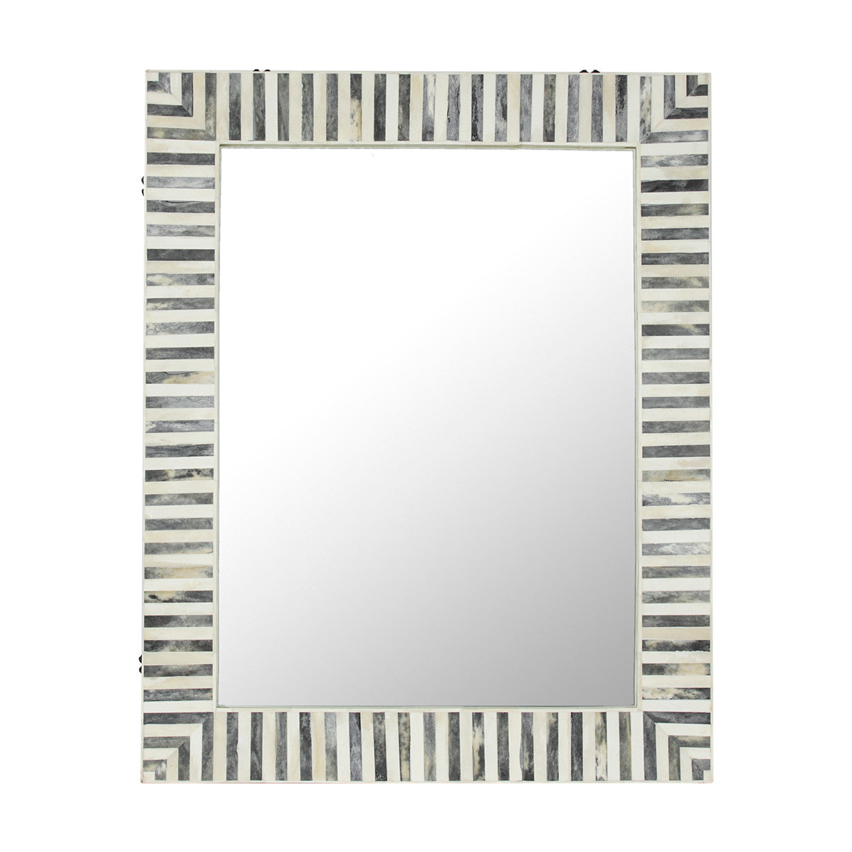 Grey/White Rectangle Mirror