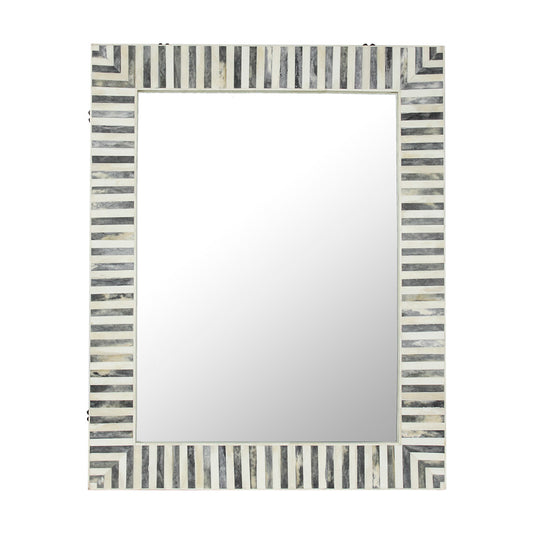 Grey/White Rectangle Mirror