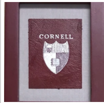 Cornell Framed Vintage Patch -- Tobacco Silk