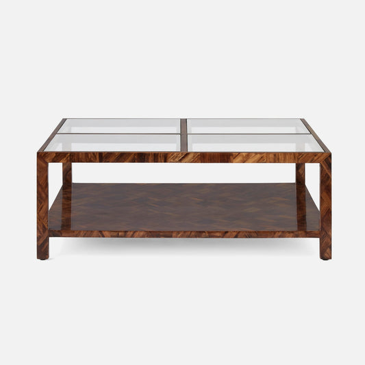 Brimley Coffee Table, 48" square Natural Banana Bark