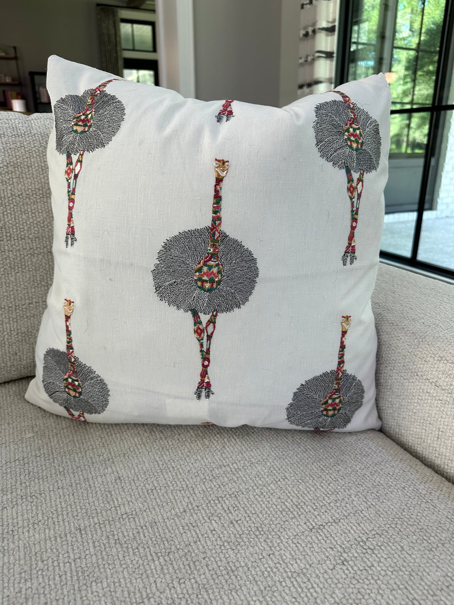 Ruffles and Feathers Carnival Pillow