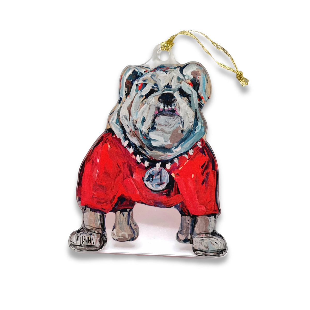 Georgia Standing Bulldog Game Day Acrylic Ornament