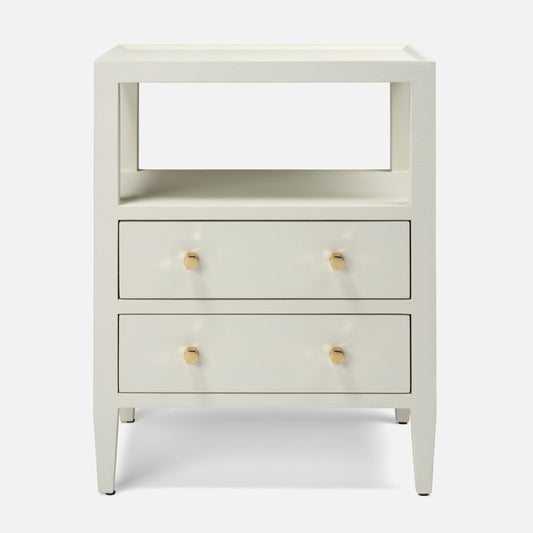 Jarin 24" nightstand / Faux Belgian Linen