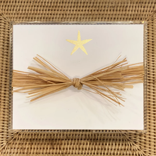 Gold Foil Starfish Notepad