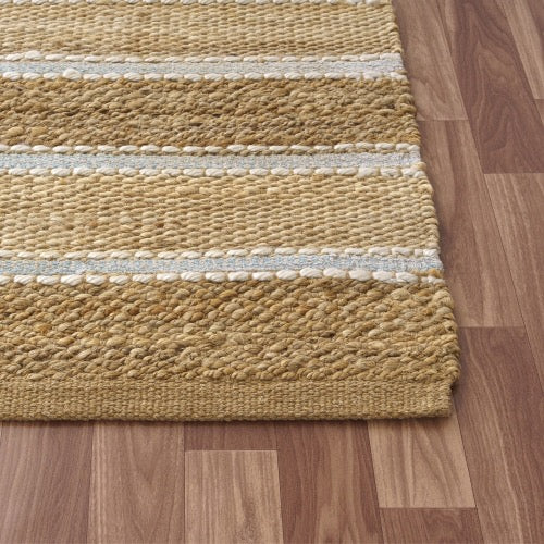 Natural Fiber Spa Blue  2' 6"x7'9" Rug