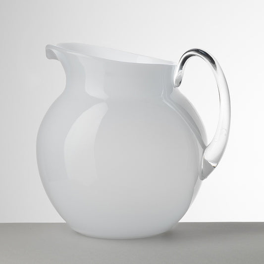 Palla Glazed Pitcher - White