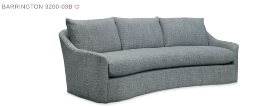 Barrington Curved Sofa, Grade 17 GOWAN WHITE