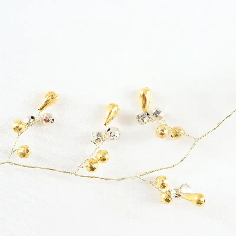 Silver and Gold Beaded Garland