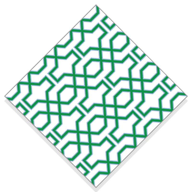 WH Paper CC Napkin - Green Trellis