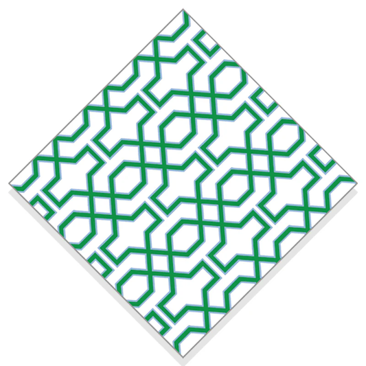 WH Paper CC Napkin - Green Trellis