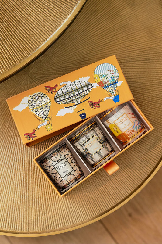 Trio Travel Candles - Brussels, Roma, Saint Tropez
