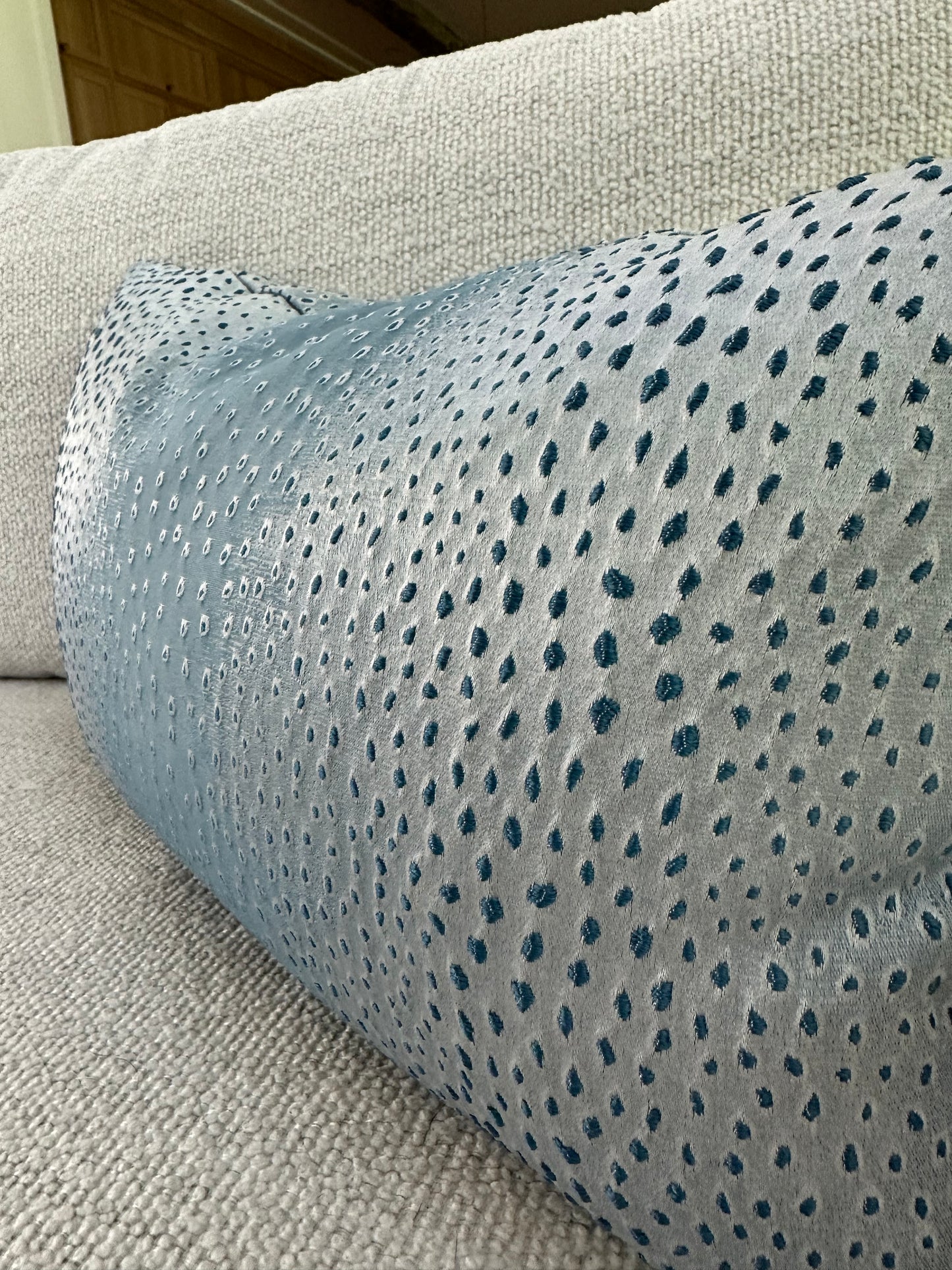 Lounge Lizard Batik Blue Lumbar Pillow
