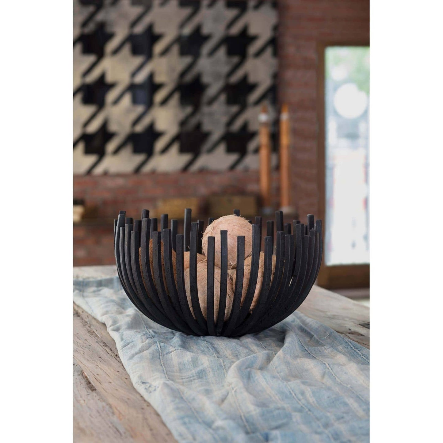 Black Iron Webbed Bowl