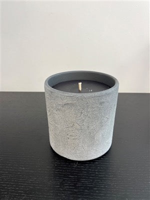 Cylindrical Flowerpot Grey Candle