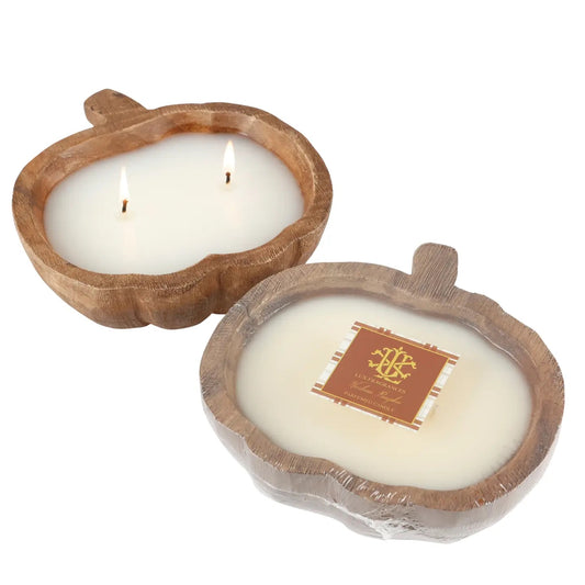 Heirloom Pumpkin 2 Wick Pumpkin Dough Bowl - Small
