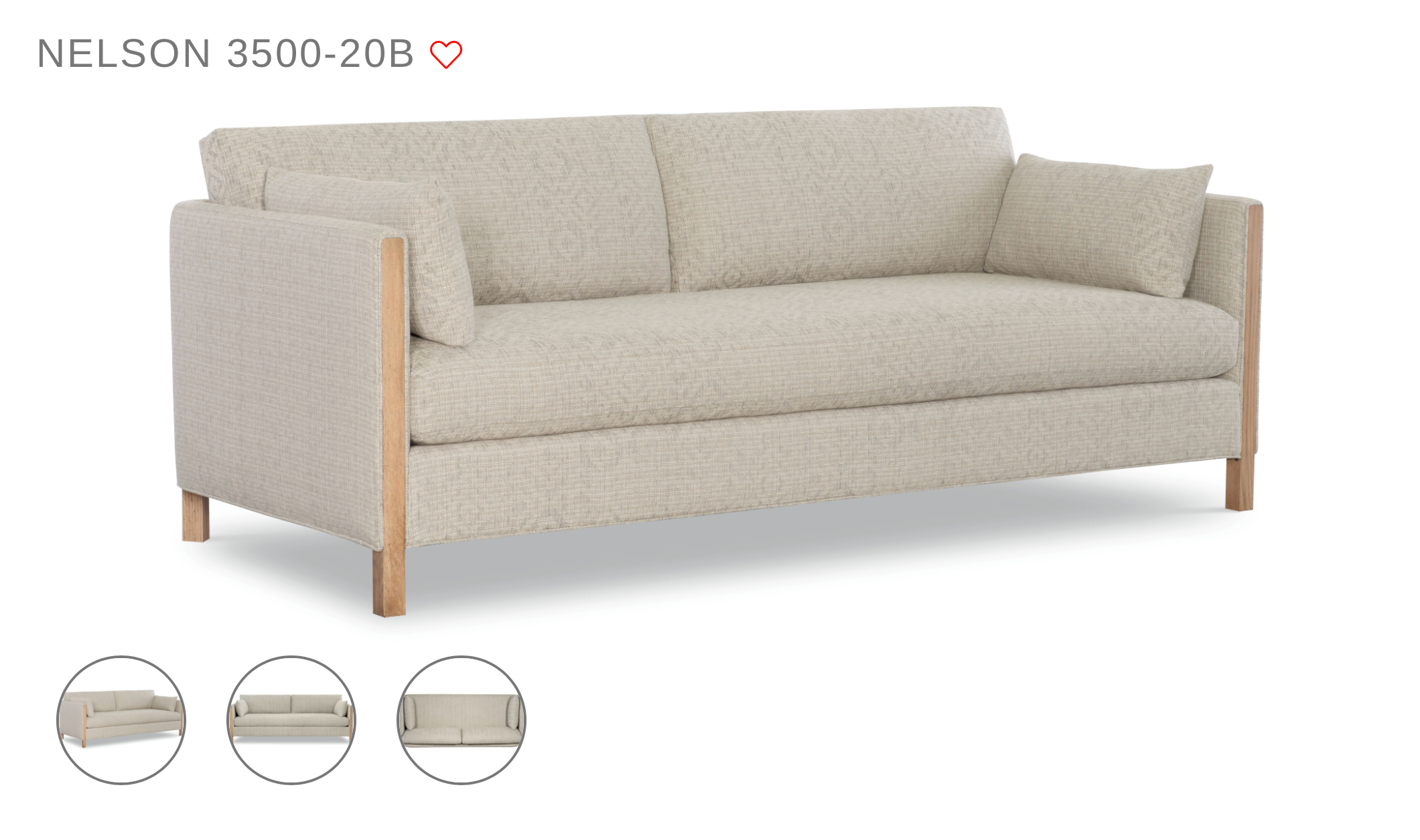 Nelson 3500-20B Leather Sofa