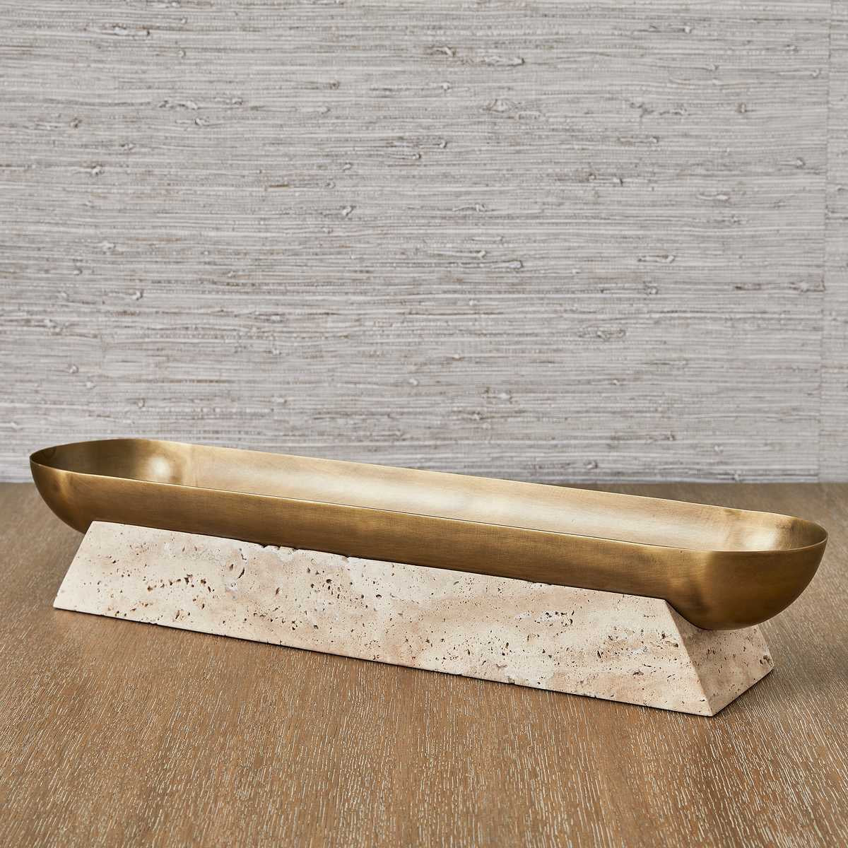 Raised Travertine Bowl