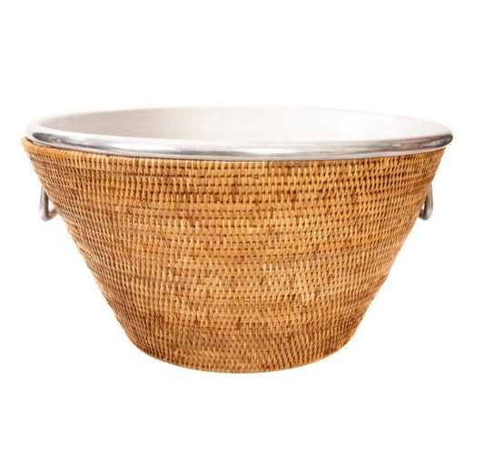 Rattan Aluminum Ice Tub / Honey
