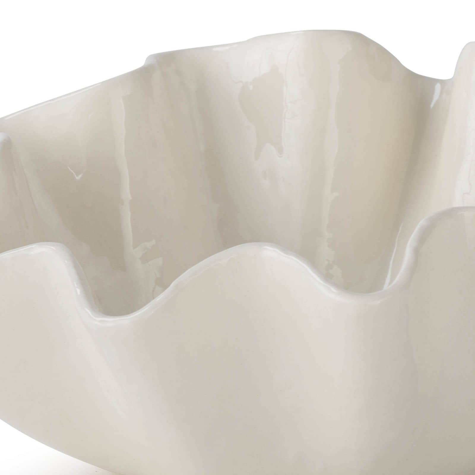 Ruffle Large Ceramic Bowl - Thumbnail 4