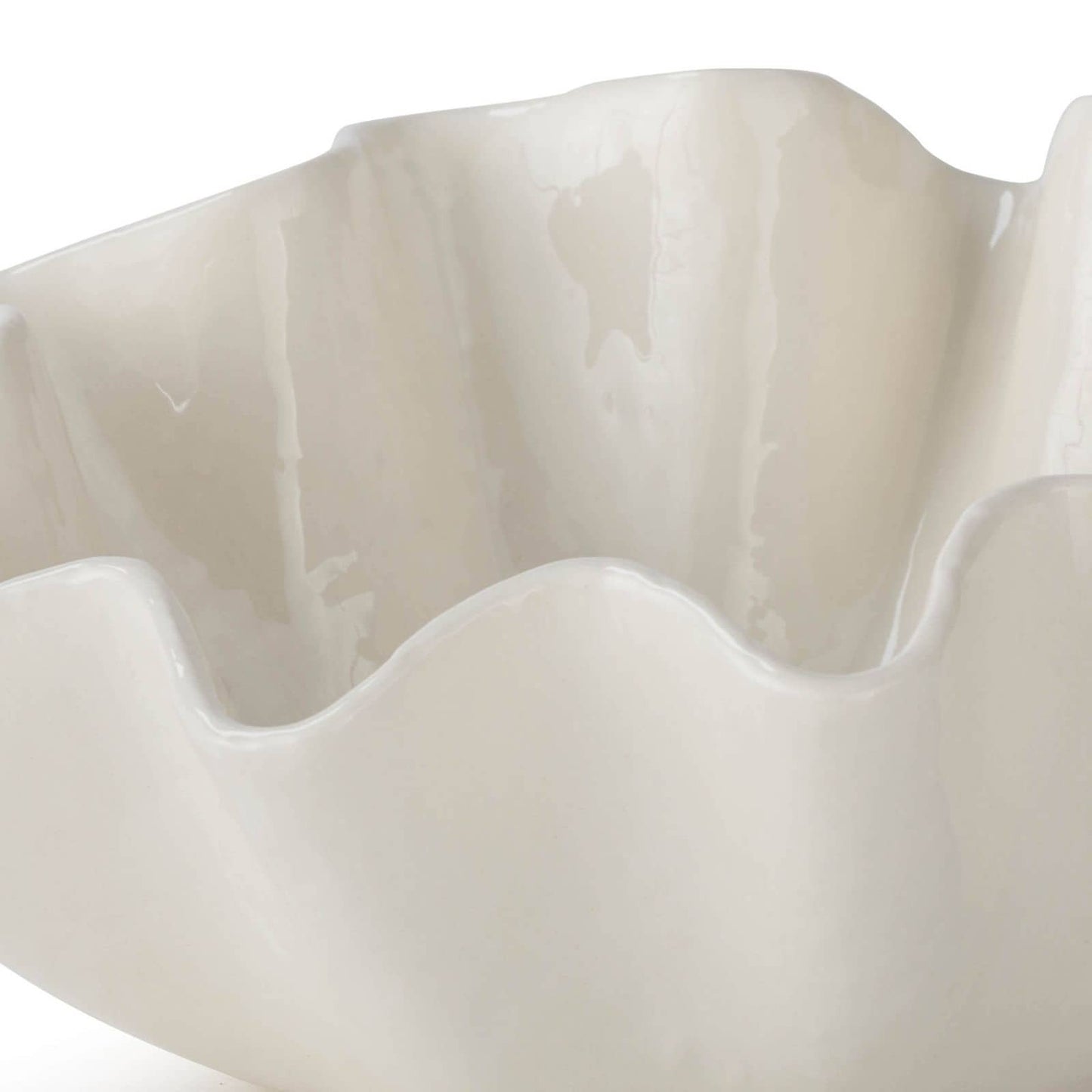 Ruffle Large Ceramic Bowl