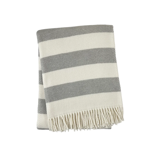 Candy Stripe Throw/Cream Grey 29910 Dots