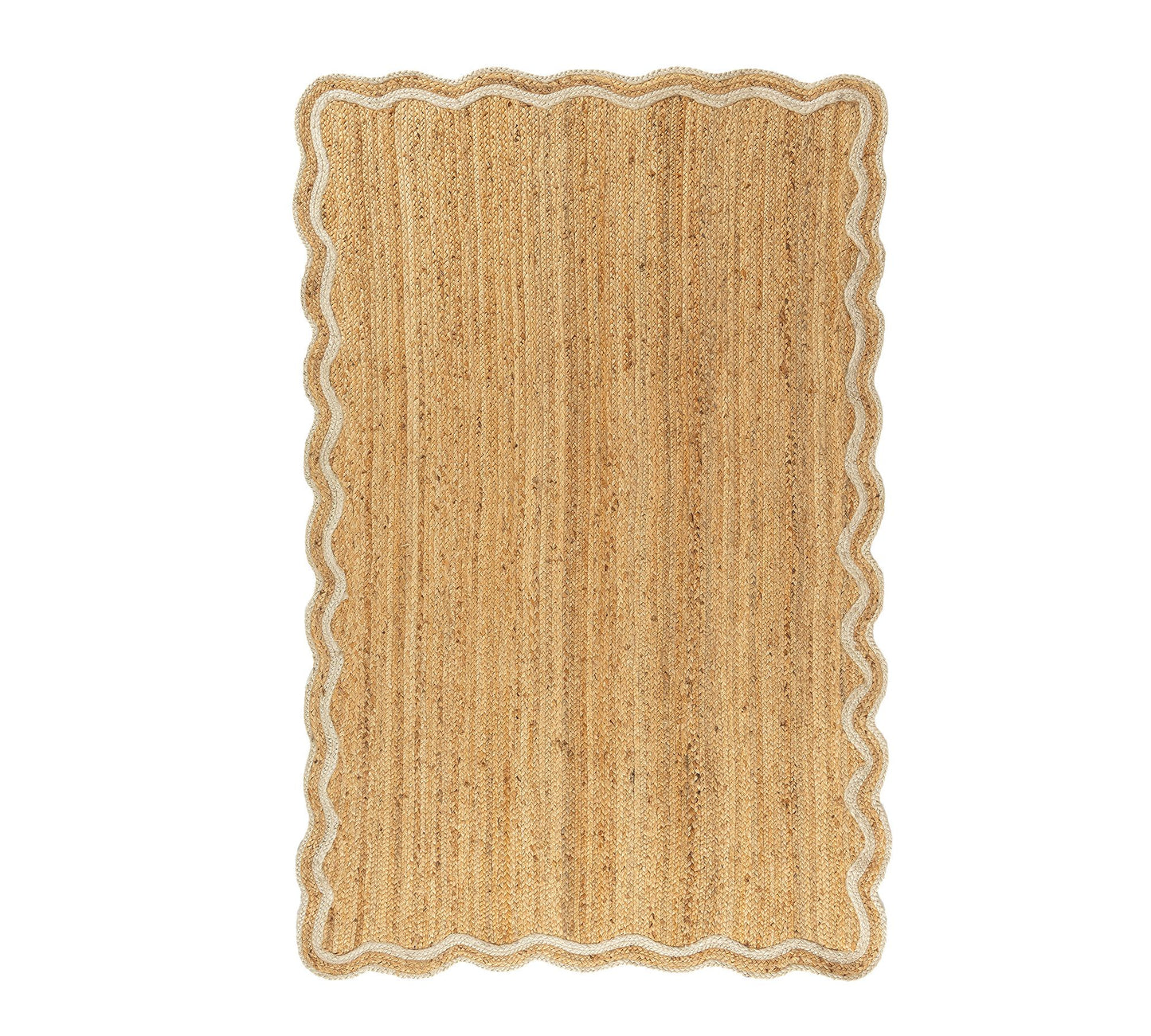 Olivya Jute Scallop Rug Natural/Ivory