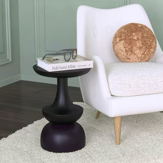 Organice Geometric Pedestal Accent Table