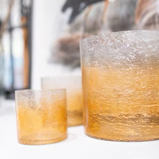Why Amber Glass Votives (set of 3)