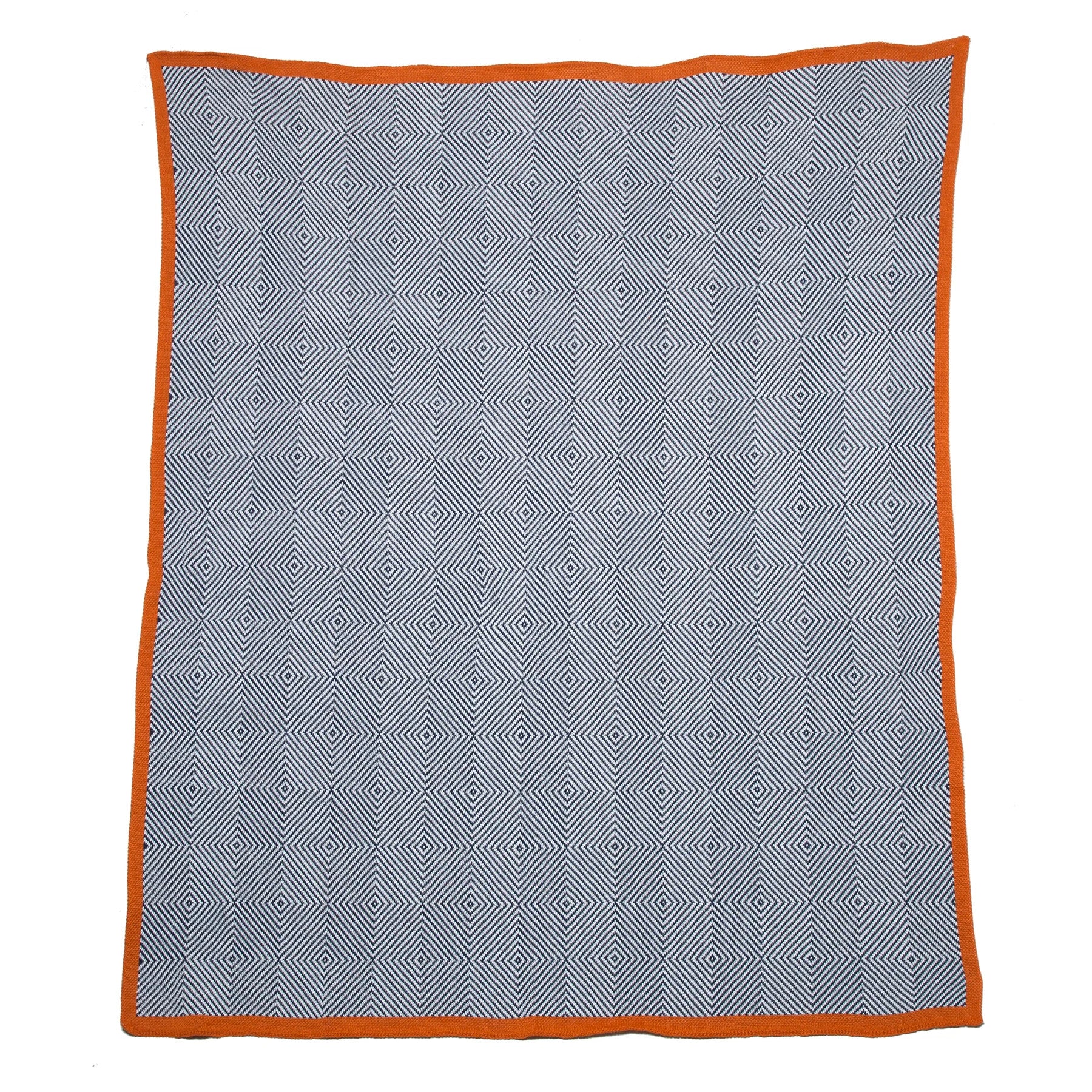 Navy & Orange Indoor/Outdoor Square Blanket