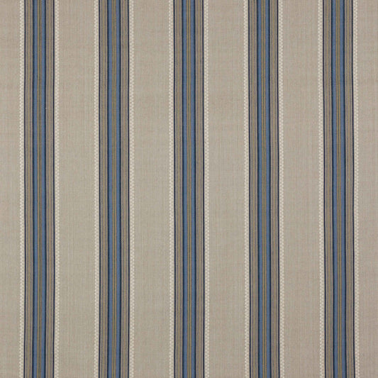 FABRIC BY THE YARD/JANE CHURCHILL INDUS STRIPE BLUE/STONE      J0143-02
