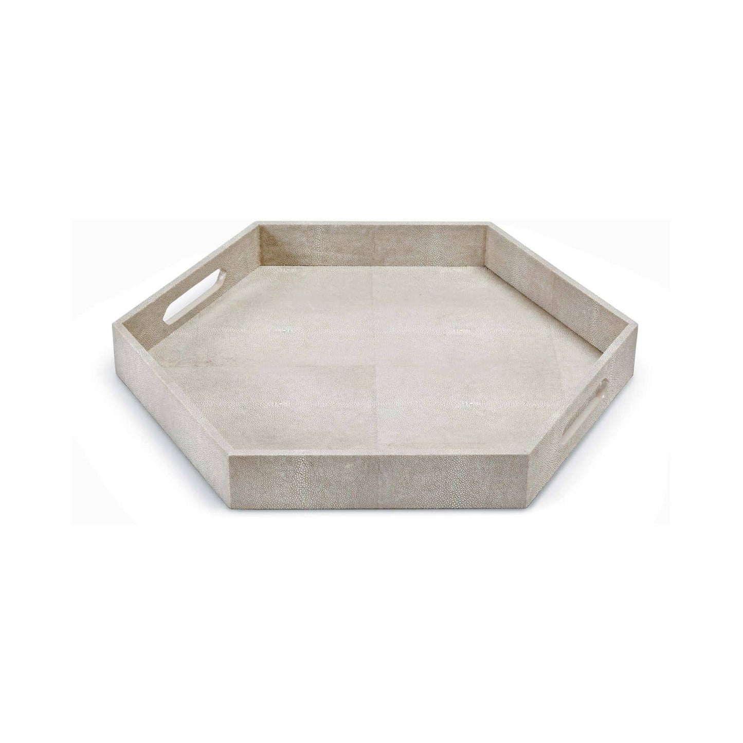 Shagreen Hex Tray / Ivory