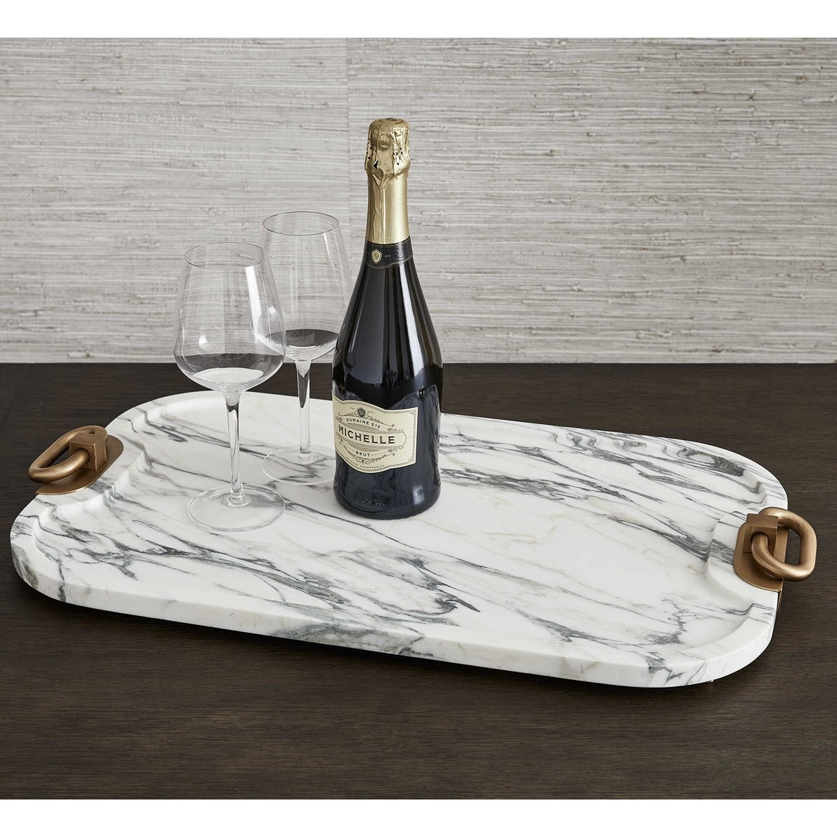 Hippodrome Tray Arabescato Marble