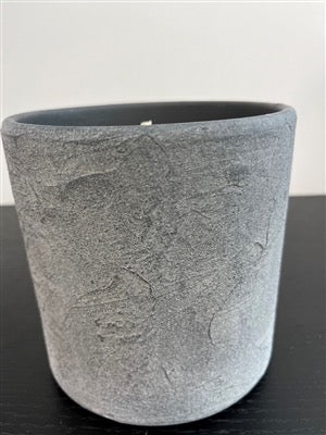 Cylindrical Flowerpot Efervesi Grey Dia 7.9" Grey
