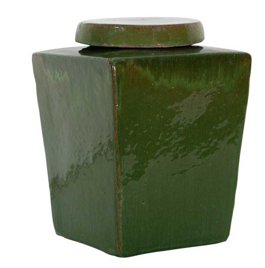 Leif Stoneware Tea Box - Large, Green