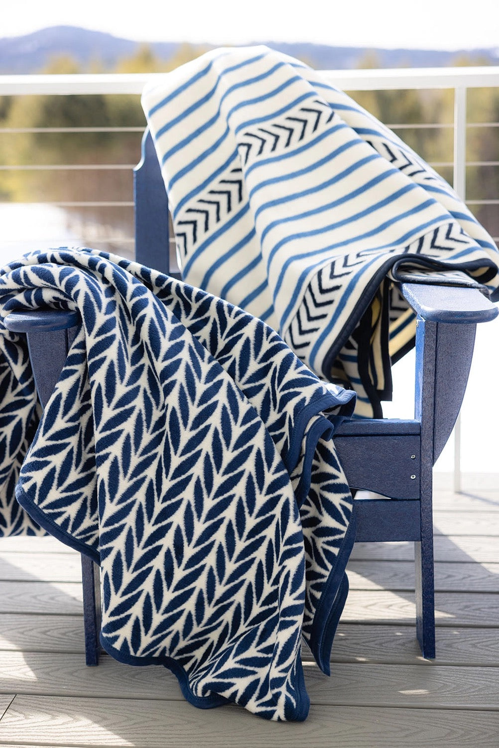 Bar Harbor Stripe Blanket, 60" x 80"