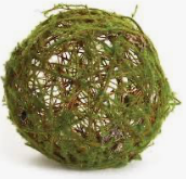 Mossy Wrapped Twig Orb 8"