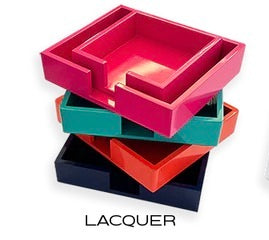 Small Lacquer Tray - Coral