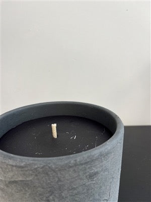 Cylindrical Flowerpot Grey Candle