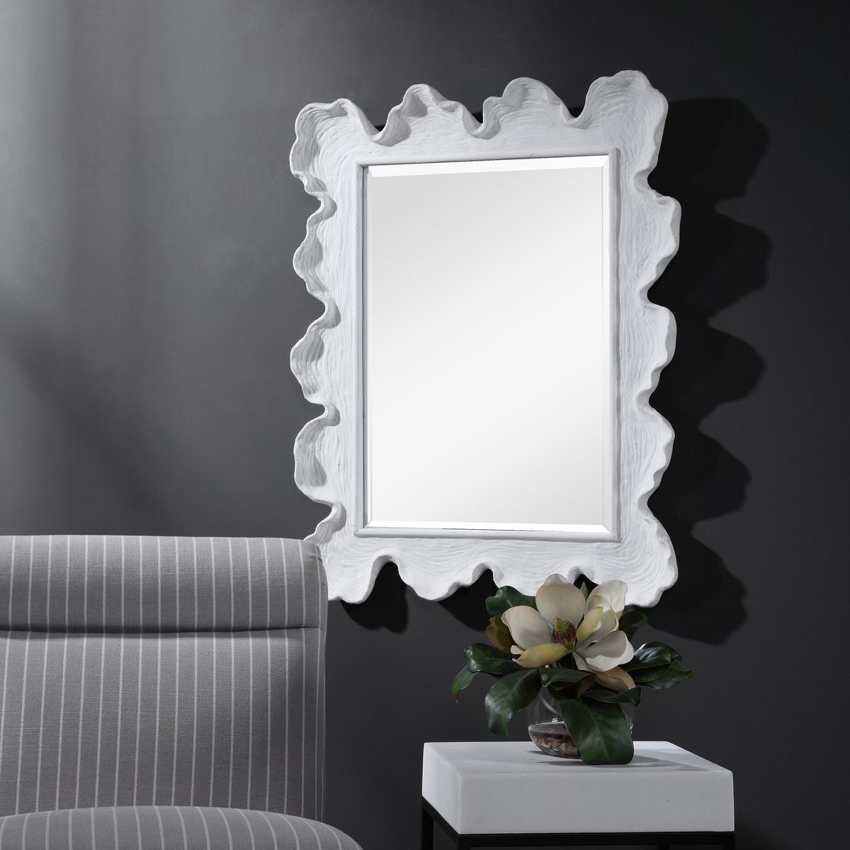Sea Coral Mirror - White