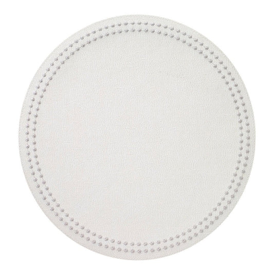 Pearl Easy Care Placemat - Set of 4 - White/Silver