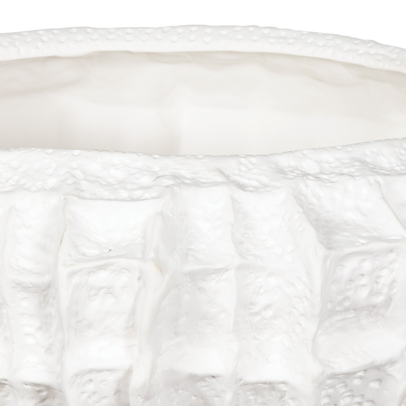 Caspian White Ceramic Bowl - Thumbnail 4