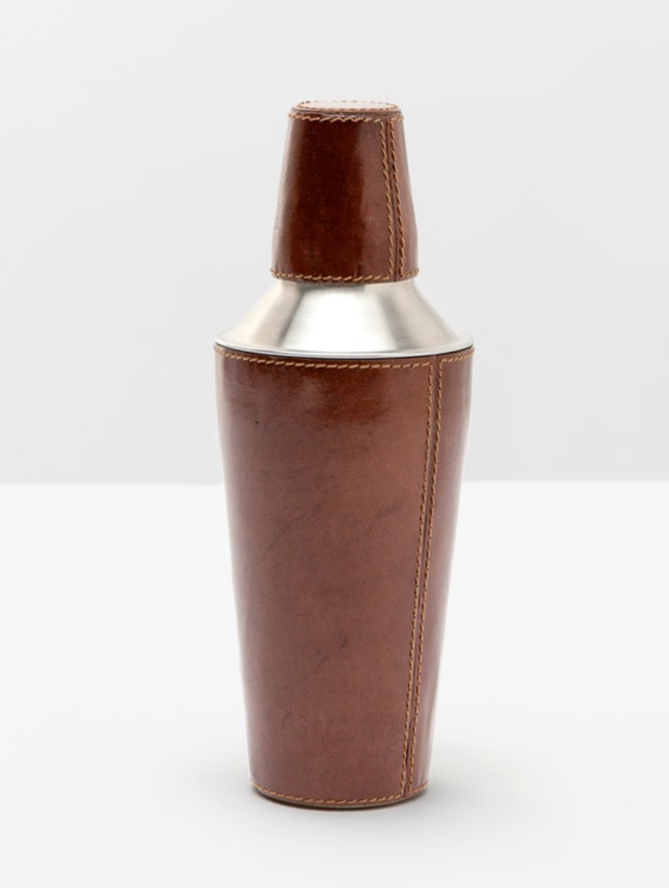 Bristol Tobacco Leather Cocktail Shaker