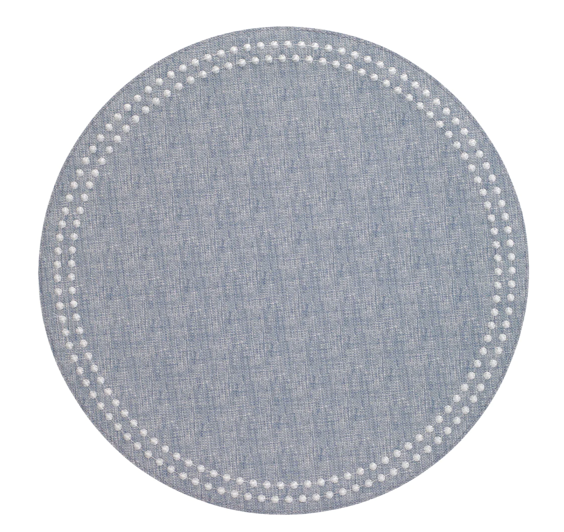 Pearl Easy Care Placemat - Set of 4 - Bluebell/White