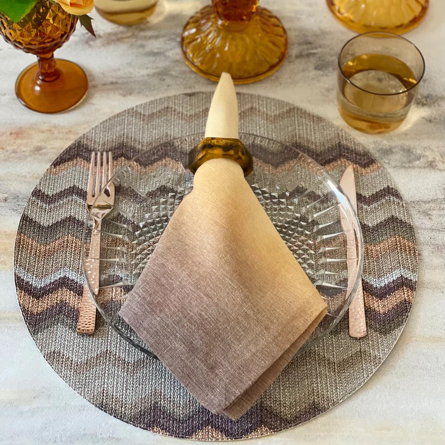 Bargello Gold Placemats 15", set of 4