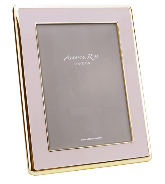 Pale Pink Enamel & Gold Frame - 4x6