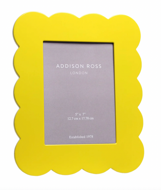 Yellow Scalloped Lacquered Frame