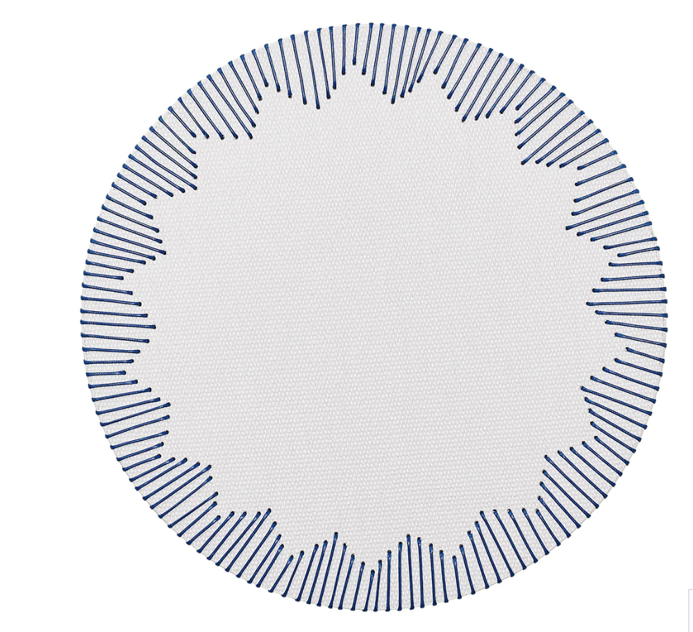 Dream Weaver Placemat in White & Blue