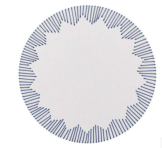 Dream Weaver Placemat in White & Blue