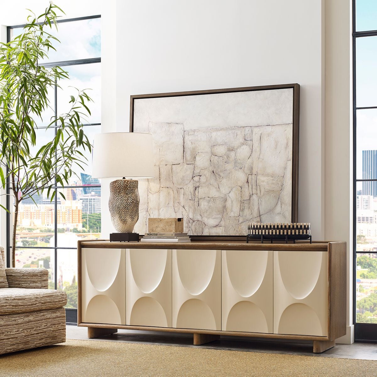 Swoosh 5 Door Cabinet - Thumbnail 4